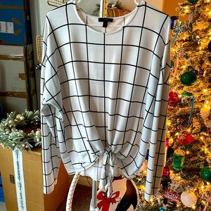 J Crew windowpane top